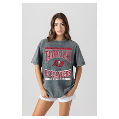 Tampa Bay Buccaneers Gameday Couture Women's Oversized Classic Grind Washed T-Shirt | NFL Near me