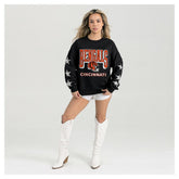 Cincinnati Bengals Gameday Couture Women's Pure Victory Rhinestud Star-Sleeve Pullover Sweatshirt | NFL New