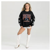 Denver Broncos Gameday Couture Women's Pure Victory Rhinestud Star-Sleeve Pullover Sweatshirt | NFL New