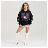 Buffalo Bills Gameday Couture Women's Pure Victory Rhinestud Star-Sleeve Pullover Sweatshirt | NFL On sale
