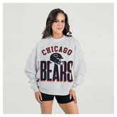 Chicago Bears Gameday Couture Women's Fierce Focus Premium Oversized Fleece Pullover Sweatshirt | NFL Hot