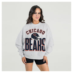 Chicago Bears Gameday Couture Women's Fierce Focus Premium Oversized Fleece Pullover Sweatshirt | NFL Hot