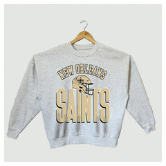 New Orleans Saints Gameday Couture Women's Fierce Focus Premium Oversized Fleece Pullover Sweatshirt | NFL New
