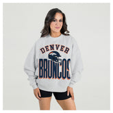 Denver Broncos Gameday Couture Women's Fierce Focus Premium Oversized Fleece Pullover Sweatshirt | NFL Online