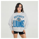 Detroit Lions Gameday Couture Women's Fierce Focus Premium Oversized Fleece Pullover Sweatshirt | NFL Discount