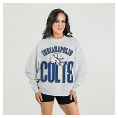 Indianapolis Colts Gameday Couture Women's Fierce Focus Premium Oversized Fleece Pullover Sweatshirt | NFL Sale