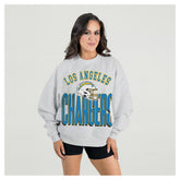 Los Angeles Chargers Gameday Couture Women's Fierce Focus Premium Oversized Fleece Pullover Sweatshirt | NFL Discount