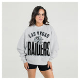 Las Vegas Raiders Gameday Couture Women's Fierce Focus Premium Oversized Fleece Pullover Sweatshirt | NFL Discount