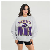 Minnesota Vikings Gameday Couture Women's Fierce Focus Premium Oversized Fleece Pullover Sweatshirt | NFL Discount