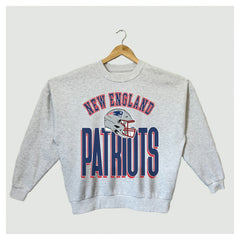 New England Patriots Gameday Couture Women's Fierce Focus Premium Oversized Fleece Pullover Sweatshirt | NFL Sale