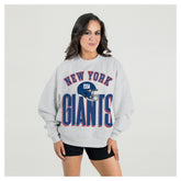 New York Giants Gameday Couture Women's Fierce Focus Premium Oversized Fleece Pullover Sweatshirt | NFL Discount