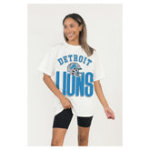 Detroit Lions Gameday Couture Women's Oversized Classic Fierce Focus T-Shirt | NFL Discount