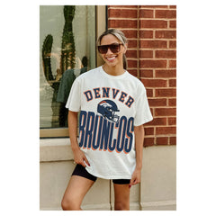 Denver Broncos Gameday Couture Women's Oversized Classic Fierce Focus T-Shirt | NFL Outlet