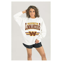 Washington Commanders Gameday Couture Women's Swift Strike Premium Oversized Fleece Pullover Sweatshirt | NFL US