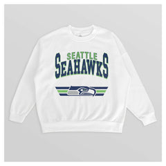 Seattle Seahawks Gameday Couture Women's Swift Strike Premium Oversized Fleece Pullover Sweatshirt | NFL New
