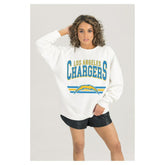 Los Angeles Chargers Gameday Couture Women's Swift Strike Premium Oversized Fleece Pullover Sweatshirt | NFL Hot