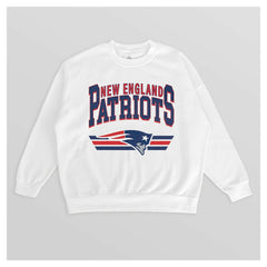 New England Patriots Gameday Couture Women's Swift Strike Premium Oversized Fleece Pullover Sweatshirt | NFL New