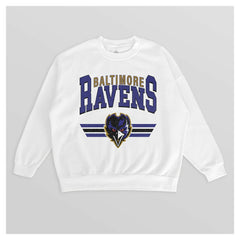 Baltimore Ravens Gameday Couture Women's Swift Strike Premium Oversized Fleece Pullover Sweatshirt | NFL New