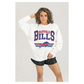 Buffalo Bills Gameday Couture Women's Swift Strike Premium Oversized Fleece Pullover Sweatshirt | NFL Discount