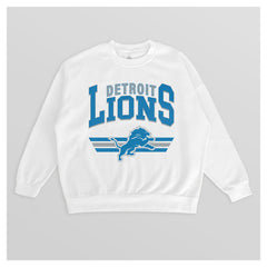 Detroit Lions Gameday Couture Women's Swift Strike Premium Oversized Fleece Pullover Sweatshirt | NFL Hot