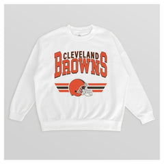 Cleveland Browns Gameday Couture Women's Swift Strike Premium Oversized Fleece Pullover Sweatshirt | NFL Outlet
