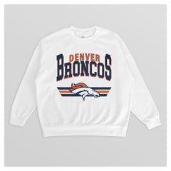Denver Broncos Gameday Couture Women's Swift Strike Premium Oversized Fleece Pullover Sweatshirt | NFL On sale