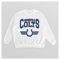 Indianapolis Colts Gameday Couture Women's Swift Strike Premium Oversized Fleece Pullover Sweatshirt | NFL Hot