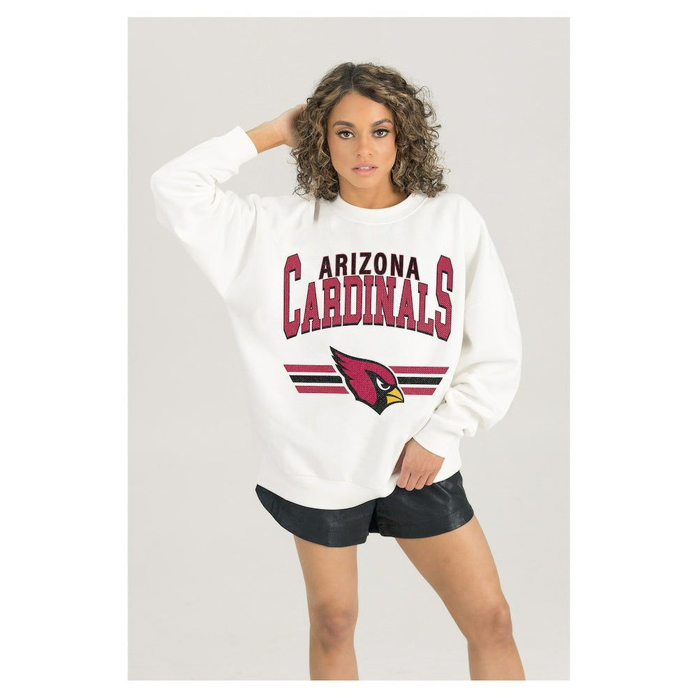 Arizona Cardinals Gameday Couture Women's Swift Strike Premium Oversized Fleece Pullover Sweatshirt | NFL Discount