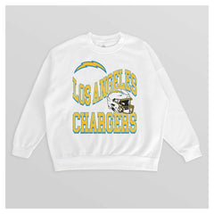 Los Angeles Chargers Gameday Couture Women's Oversized Hard Earned Premium Fleece Pullover Sweatshirt | NFL Sale