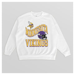 Minnesota Vikings Gameday Couture Women's Oversized Hard Earned Premium Fleece Pullover Sweatshirt | NFL Sale