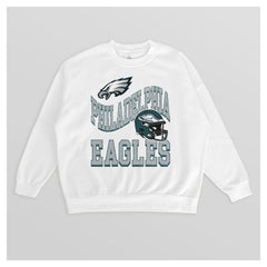Philadelphia Eagles Gameday Couture Women's Oversized Hard Earned Premium Fleece Pullover Sweatshirt | NFL Outlet