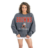 Cleveland Browns Gameday Couture Women's Bring Your Energy Oversized Premium Fleece Pullover Sweatshirt | NFL US
