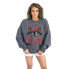 Atlanta Falcons Gameday Couture Women's Long Weekends Oversized Premium Fleece Pullover Sweatshirt | NFL Near me