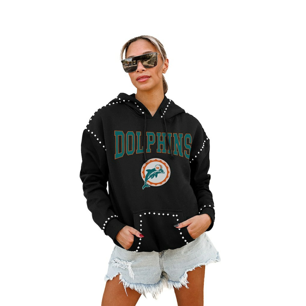 Miami Dolphins Gameday Couture Women's Studded Pullover Hoodie | NFL On sale