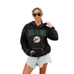 Miami Dolphins Gameday Couture Women's Studded Pullover Hoodie | NFL On sale