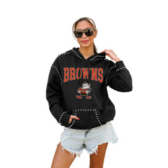 Cleveland Browns Gameday Couture Women's Studded Pullover Hoodie | NFL On sale