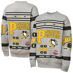 Pittsburgh Penguins Mitchell & Ness Youth Allover Print Fleece Crewneck Sweatshirt - NHL Sweatshirts