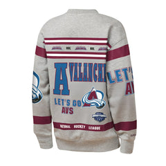 Colorado Avalanche Mitchell & Ness Youth Allover Print Fleece Crewneck Sweatshirt - NHL Sweatshirts