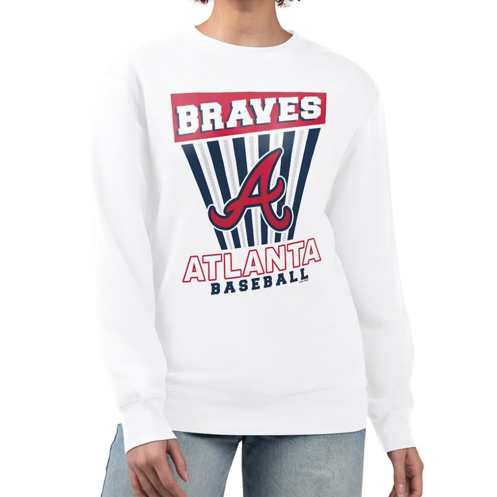 Atlanta Braves Starter Women's Poster Print Team Fleece Pullover Sweatshirt - MLB Pullover