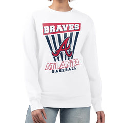 Atlanta Braves Starter Women's Poster Print Team Fleece Pullover Sweatshirt - MLB Pullover