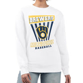 Milwaukee Brewers Starter Women's Poster Print Team Fleece Pullover Sweatshirt - MLB Pullover