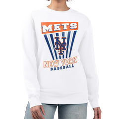 New York Mets Starter Women's Poster Print Team Fleece Pullover Sweatshirt - MLB Pullover
