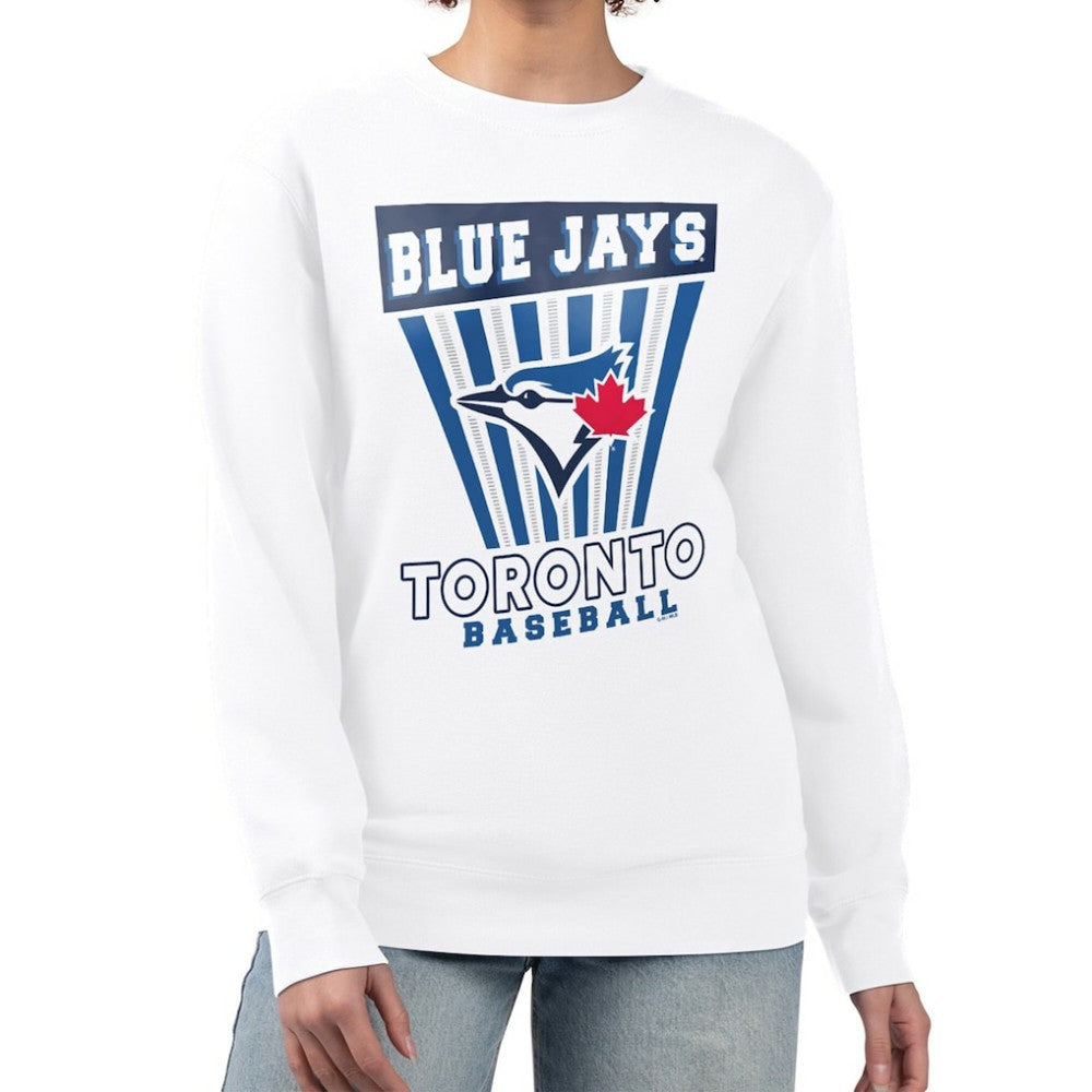 Toronto Blue Jays Starter Women's Poster Print Team Fleece Pullover Sweatshirt - MLB Pullover