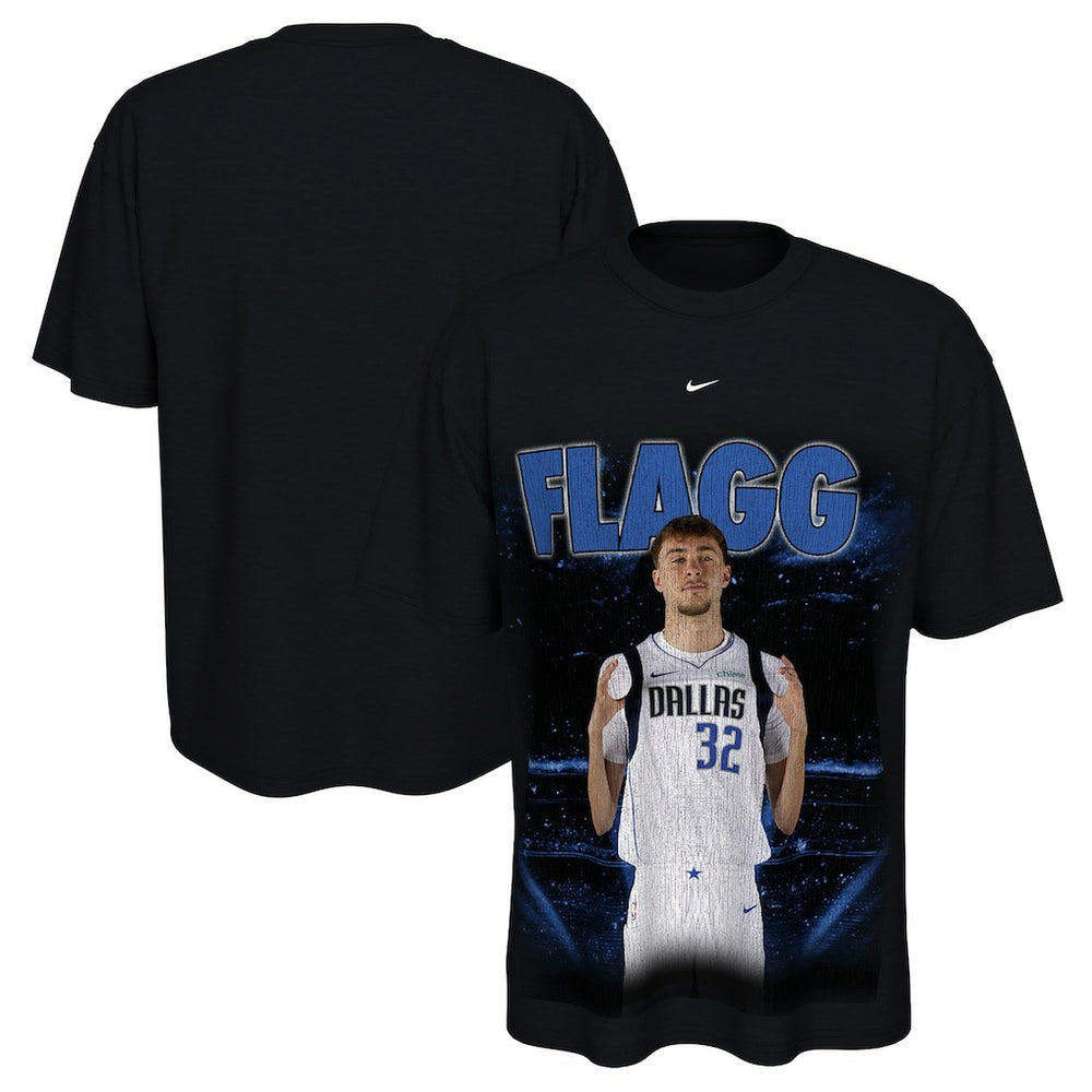 Black Cooper Flagg Dallas Mavericks Unisex New Faces x New Places T-Shirt sale | NBA