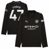 Phil Foden Manchester City Away 2025/26 Replica Long Sleeve Player Jersey
