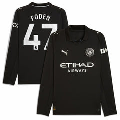Phil Foden Manchester City Away 2025/26 Replica Long Sleeve Player Jersey