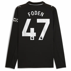 Phil Foden Manchester City Away 2025/26 Replica Long Sleeve Player Jersey