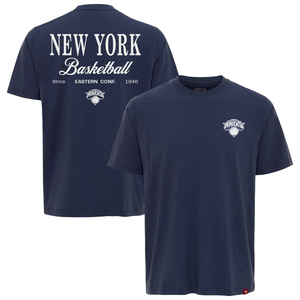 Blue New York Knicks Sportiqe Unisex Athletic Club Collection Duke Relaxed Fit Premium T-Shirt | NBA