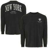 Anthracite New York Knicks Sportiqe Unisex Athletic Club Collection Sherwood Relaxed Fit Premium Long-Sleeve T-Shirt | NBA