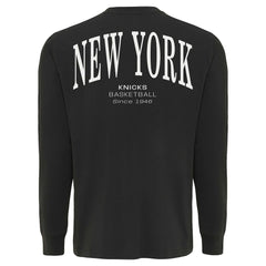 Anthracite New York Knicks Sportiqe Unisex Athletic Club Collection Sherwood Relaxed Fit Premium Long-Sleeve T-Shirt | NBA